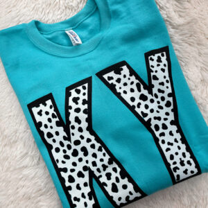 Teal Dalmatian Print KY Sweatshirt